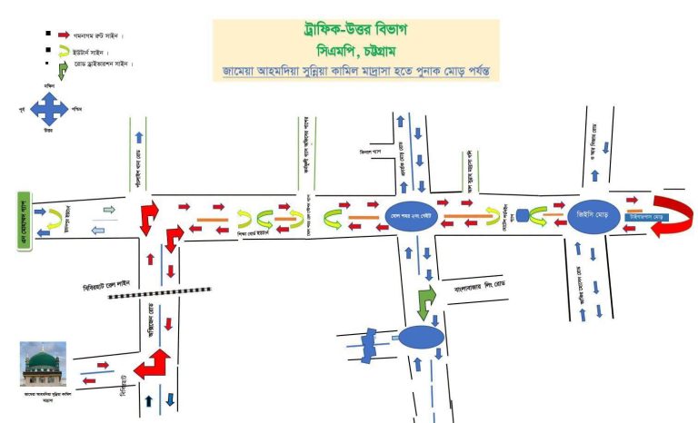 ঈদে মিলাদুন্নবী উপলক্ষে চট্টগ্রামে ট্রাফিক নিয়ন্ত্রণ, যেসব সড়কে ডাইভারশন ও রোড ব্লক
